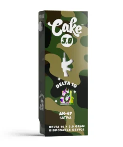 Cake Delta 10 Disposables 3G vape pen with sweet fruity and creamy dessert flavor