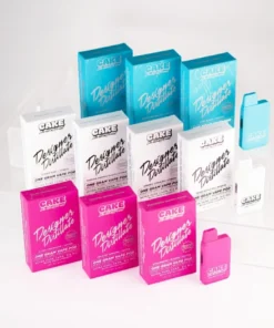 Designer Distillate Cake Disposable Vape 1G with sweet dessert-inspired and creamy flavor