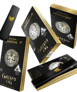 Muha Med Gatsby OG Live Resin Disposable 1000mg sleek cannabis vape pen