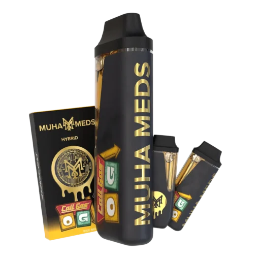 Cali Gas OG Disposable 1000MG – hybrid vape with earthy and diesel flavor notes.