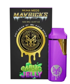 Muha Med Garlic Jelly Hash Rosin Disposable 1000mg sleek cannabis vape pen