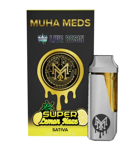Muha Med Super Lemon Haze Live Resin Disposable premium sativa vape pen