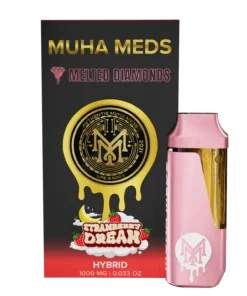 Muha Med Strawberry Dream Melted Diamonds Disposable premium cannabis vape
