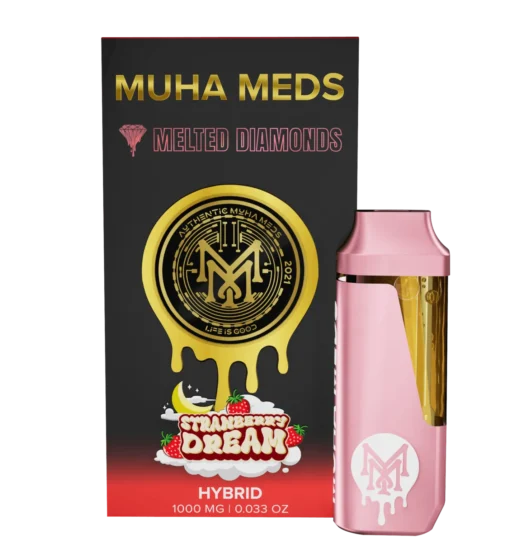 Muha Med Strawberry Dream Melted Diamonds Disposable premium cannabis vape