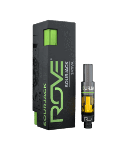 Sour Jack 1g CO2 Cartridge ROVE Classics featuring zesty citrus flavor, smooth vaping, and uplifting sativa-dominant effects for energy and focus