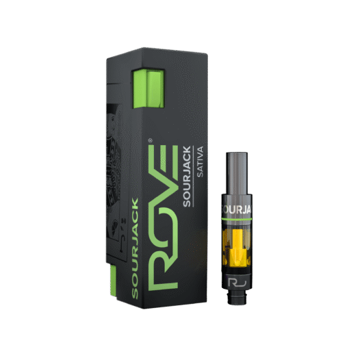 Sour Jack 1g CO2 Cartridge ROVE Classics featuring zesty citrus flavor, smooth vaping, and uplifting sativa-dominant effects for energy and focus