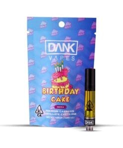 BIRTHDAY CAKE-1G PREMIUM THC CARTRIDGE with 5 powerful benefits, rich dessert flavor, smooth hits, and one potent drawback