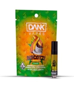 BISCOTTI-1G PREMIUM THC CARTRIDGE with 5 powerful benefits, rich dessert flavor, smooth hits, and one potent drawback