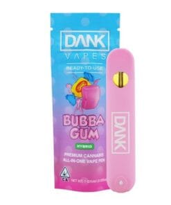 BUBBA GUM-1G ALL-IN-ONE DISPOSABLE VAPE PEN with 5 powerful benefits, sweet bubblegum flavor, smooth hits, and one potent drawback