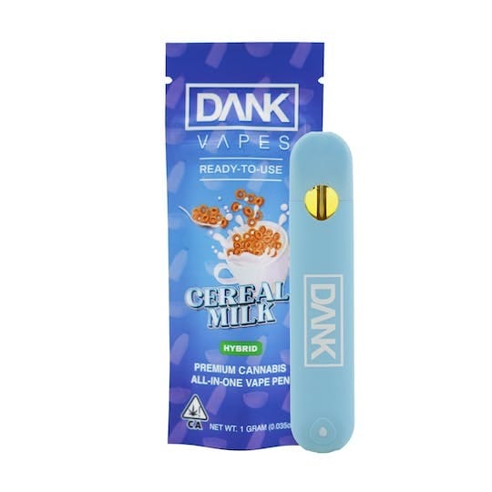 CEREAL MILK 1G ALL-IN-ONE DISPOSABLE VAPE PEN with 5 powerful benefits, sweet creamy flavor, smooth hits, and one potent drawback