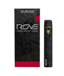 Rove Cherry Gelato 1g Live Resin Diamond with sweet cherry flavor, potent THCA crystals, and smooth hybrid effects for uplifting relaxation