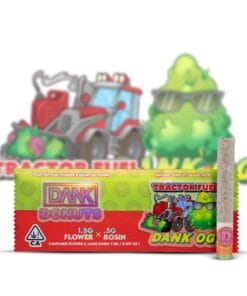 DANK DONUTS-TRACTOR FUEL x DANK OG-2G ROSIN HOLE JOINT, premium cannabis rosin pre-roll