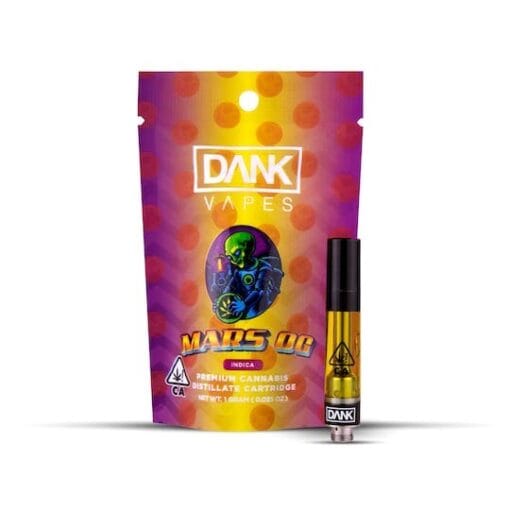 MARS OG 1G Premium THC Cartridge with earthy flavor and smooth vapor