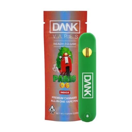 PARIS OG 1G All-in-One Disposable Vape Pen with earthy flavor and smooth, potent vapor