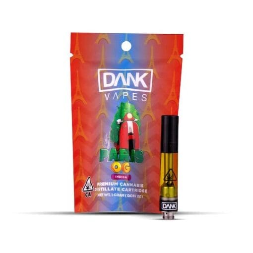 PARIS OG 1G Premium THC Cartridge with rich earthy flavor and smooth, potent vapor