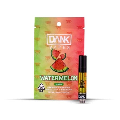 WATERMELON 1G Premium THC Cartridge with juicy, refreshing flavor and smooth, potent THC vapor