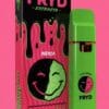 Watermelon Gushers Fryd Carts disposable vape with juicy watermelon flavor, sweet candy undertones, smooth hits, premium THC live resin, authentic Fryd candy-inspired vape product.