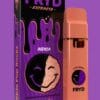 Purple Pop Rocks Fryd Carts disposable vape with sweet grape flavor, tangy fizzy candy notes, smooth hits, premium THC live resin, authentic Fryd candy-inspired vape product