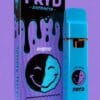 Blueberry Zlushie Fryd Carts disposable vape with sweet and refreshing blueberry flavor, smooth hits, premium THC live resin, authentic Fryd vape product.