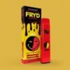 Strawberry Lemoncello Fryd Carts disposable vape with sweet strawberry flavor, tangy lemoncello notes, smooth hits, premium THC live resin, authentic Fryd candy-inspired vape product