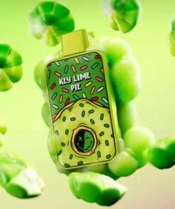 Key Lime Pie Donuts By Fryd disposable vape cart with tangy key lime flavor, sweet donut undertones, smooth hits, premium THC live resin, authentic Fryd vape product