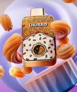 Churro Donuts By Fryd disposable vape cart with sweet cinnamon bakery flavor, smooth hits, premium THC live resin, authentic Fryd vape product