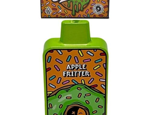 Apple Fritter Donuts by Fryd disposable vape cart with sweet apple and cinnamon donut flavor, premium THC live resin cartridge, authentic Fryd vape product