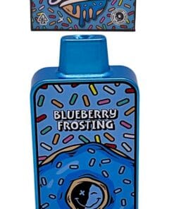 Blueberry Frosting Donuts By Fryd disposable vape cart with sweet blueberry and creamy frosting flavor, smooth hits, premium THC live resin, authentic Fryd vape product