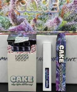 Purple Gobstopper Cake Gen 6 Disposable 1G vape pen with fruity berry and candy-like flavor, smooth hits, and balanced hybrid effects