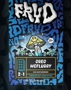 Oreo McFlurry Fryd Magic Mushroom Chocolate Bar with creamy milk chocolate, crunchy Oreo pieces, premium psilocybin infusion, smooth taste, potent effects, authentic Fryd edible