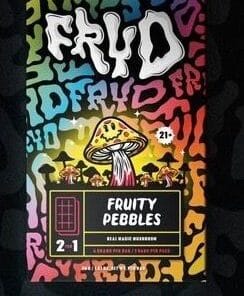 Fruity Pebbles Fryd Magic Mushroom Chocolate Bar with sweet fruity cereal flavor, crunchy chocolate pieces, smooth psilocybin effects, authentic Fryd edible